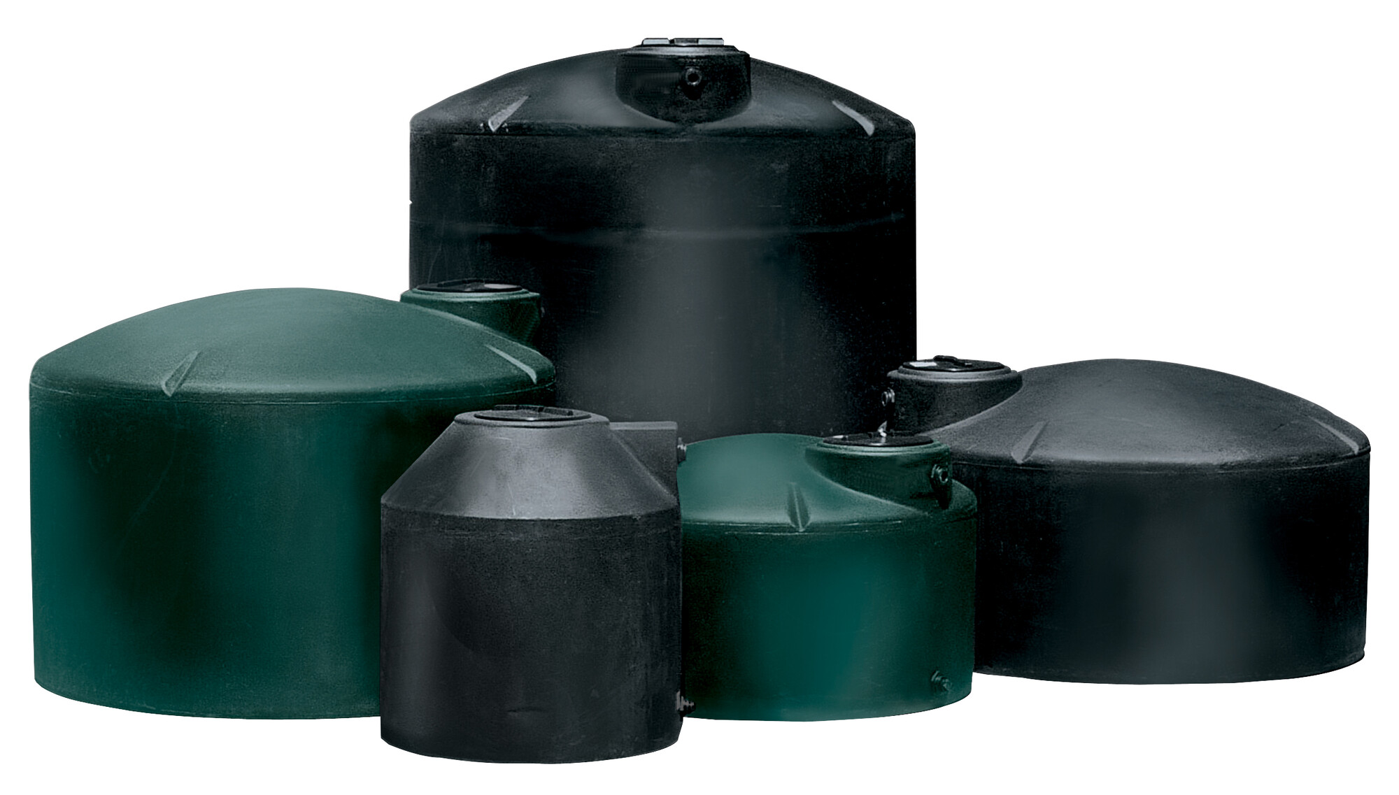 Black or Dark Green Vertical Water Tanks
